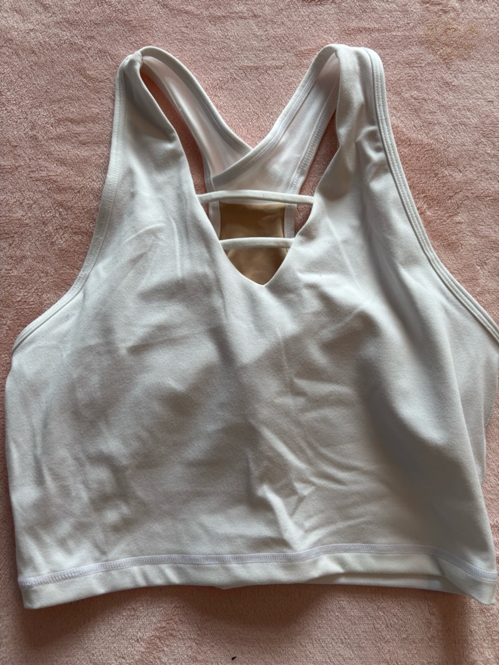 ZYIA White Ladder-Back Sports Bra